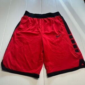 Nike Red and Black Athletic Shorts for Performance